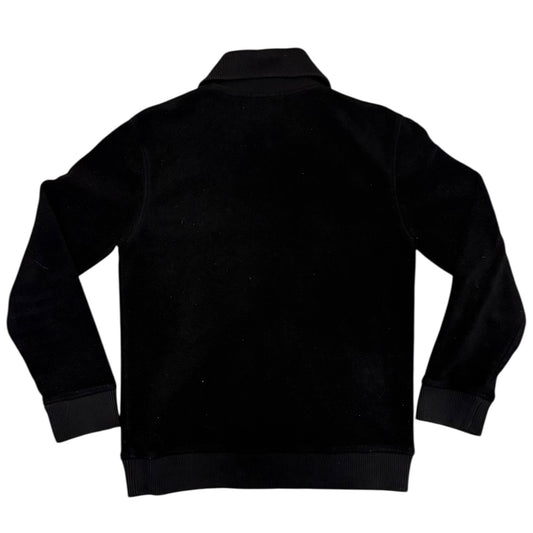 Burberry Black Label (JP exclusive line) black cotton fleece jacket